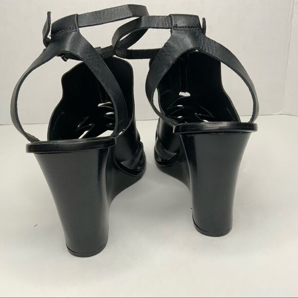 POUR la Victoire‎ leather wedge sandals. - Picture 4 of 12